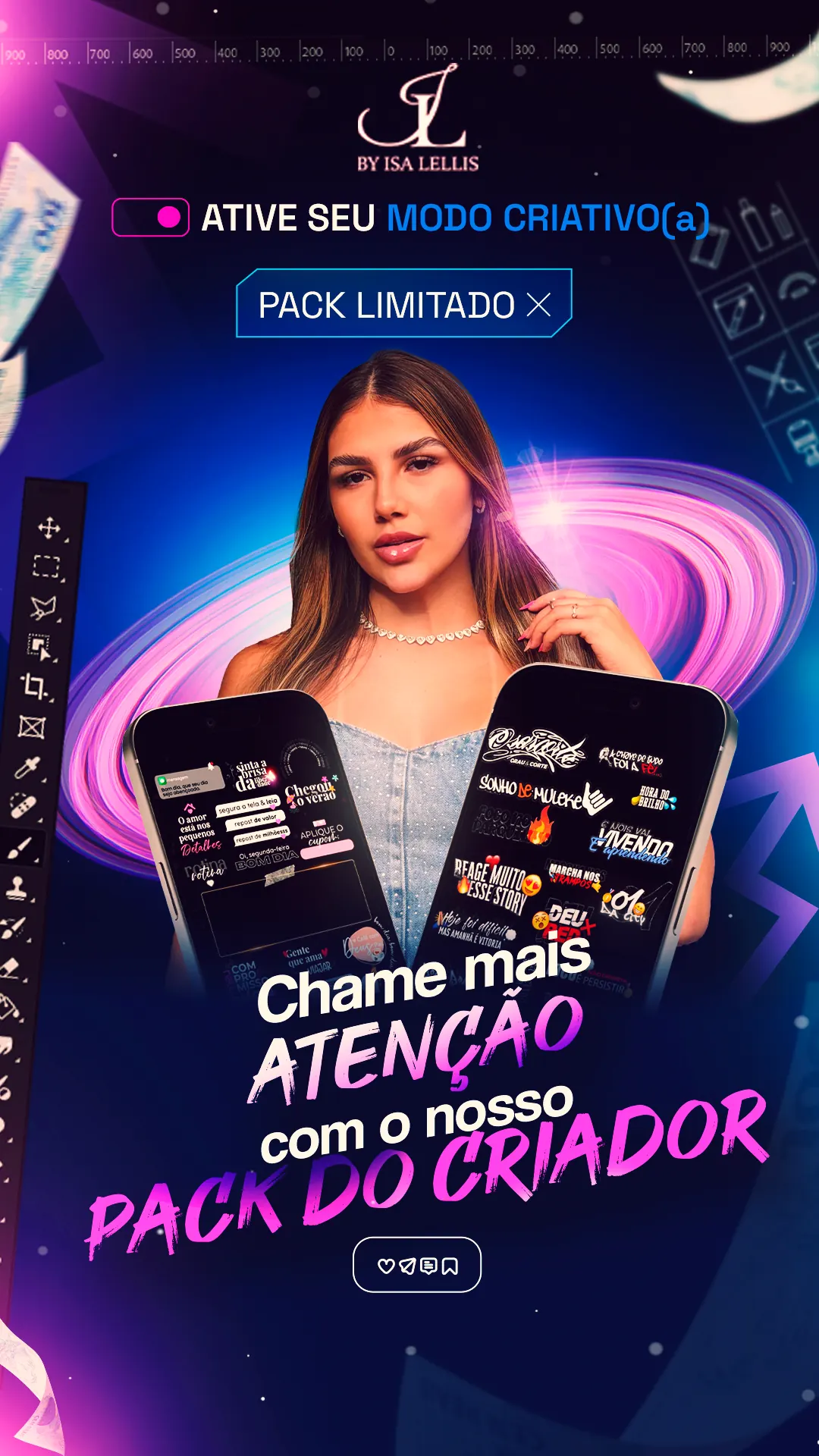 Preview mobile do Pack do Criador